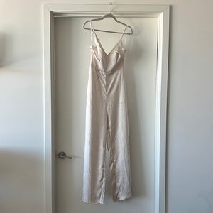 Satin Champagne Jumpsuit